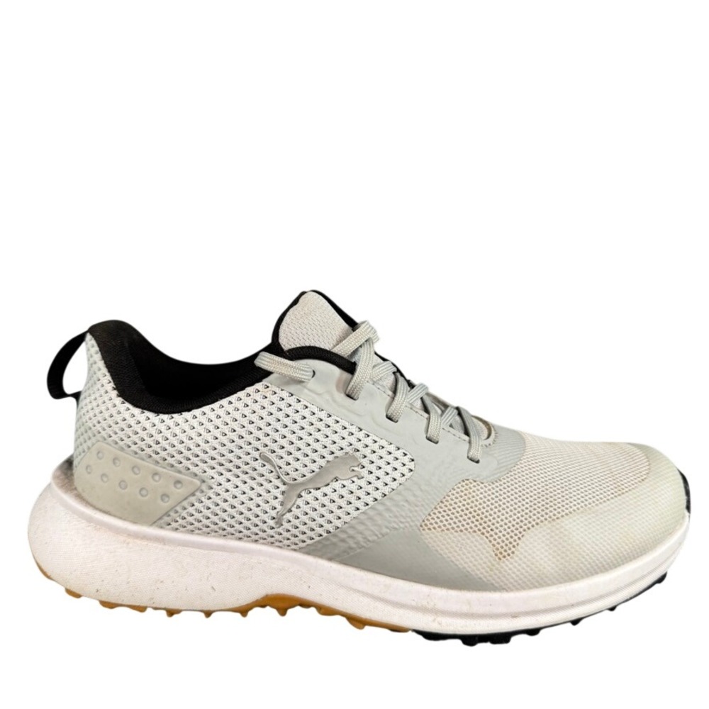 Puma Fusion FX Golf Shoes Mens 9 Grey White Spikeless Sneakers 195024-04